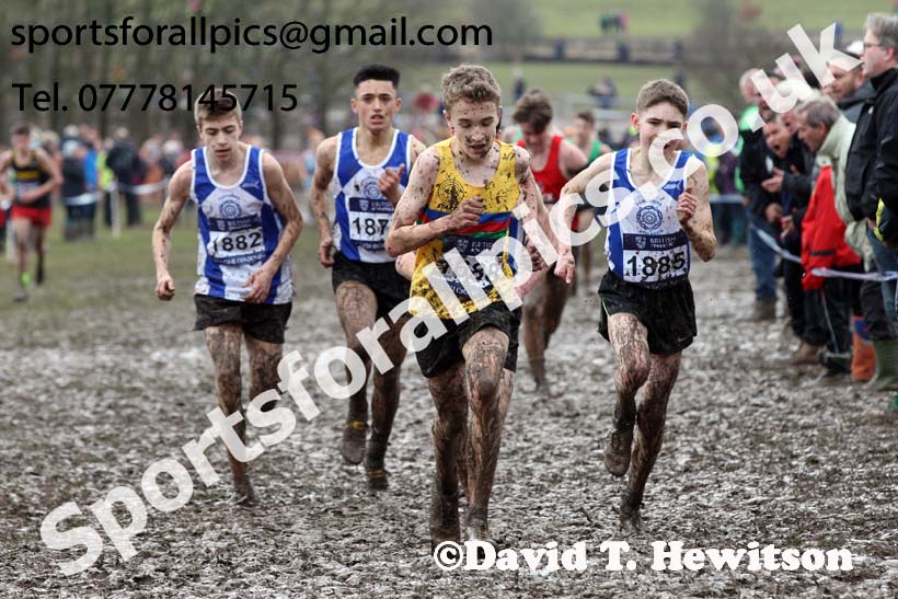 Boys under-15s 2018 British Inter Counties Cross Country Champs., Prestwold Hall, Loughborough. Photo: David T. Hewitson/Sports for All Pics